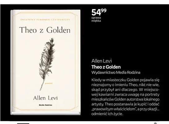 Książka Theo z Golden Allen Levi promocja w Empik