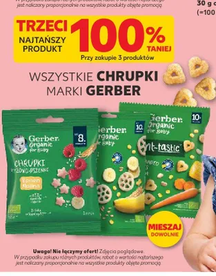 Chrupki Gerber Organic for Baby banan promocja w Kaufland