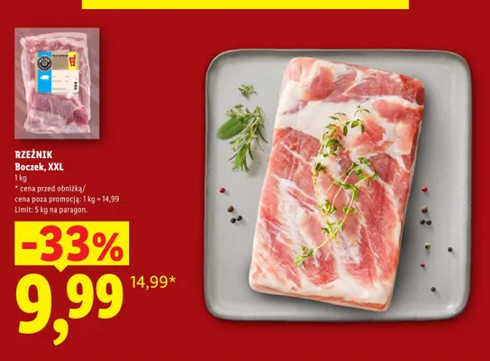Boczek XXL Rzeźnik promocja w Lidl