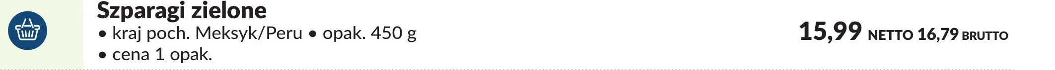 Szparagi zielone promocja w Makro