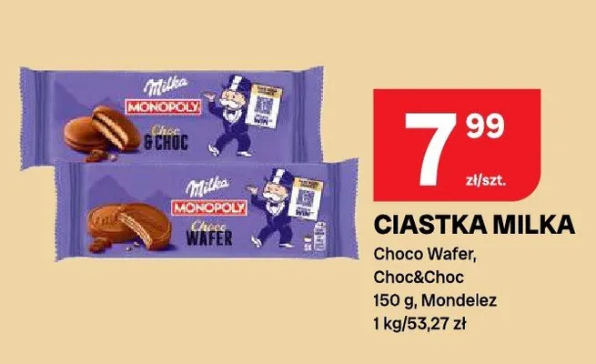 Ciastka milka choco wafer, choc&choc promocja w Chorten