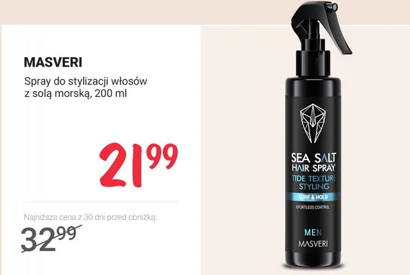 Spray do stylizacji włosów z solą morską promocja w Rossmann