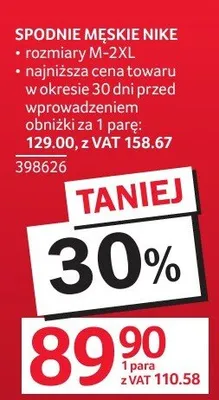 Spodnie SPODNIE MĘSKIE NIKE promocja w Selgros