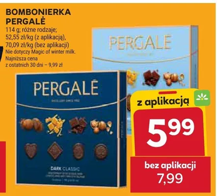 Bombonierka pergale promocja w Stokrotka