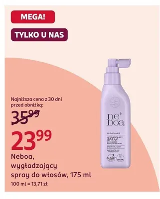 Wygładzający spray do włosów Neboa, 175 ml promocja w Rossmann