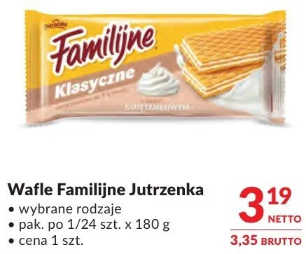 Wafle Familijne Jutrzenka wybrane rodzaje promocja w Makro