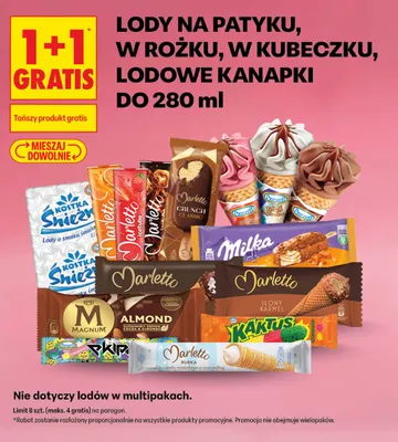 Lody Marletto Słony Karmel w rożku promocja w Biedronka