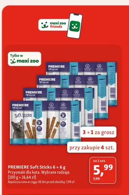 Przysmaki dla kota PREMIERE Soft Sticks promocja w MAXI ZOO