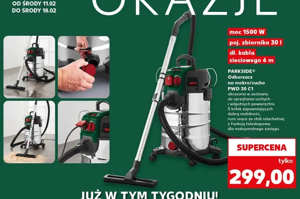 Odkurzacz na mokro/sucho PWD 30 C1 promocja w Kaufland