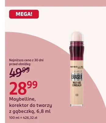Korektor do twarzy z gąbeczką Maybelline promocja w Rossmann