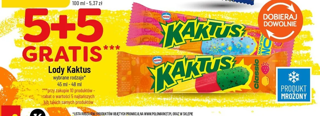 Lody Kaktus Long promocja w POLOmarket