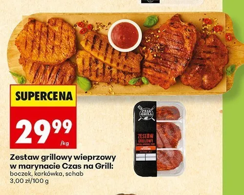 Zestaw grillowy wieprzowy w marynacie Czas na Grill promocja w Biedronka