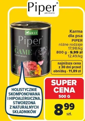 Karma dla psa Piper Adult różne rodzaje 800 g promocja w Carrefour Market