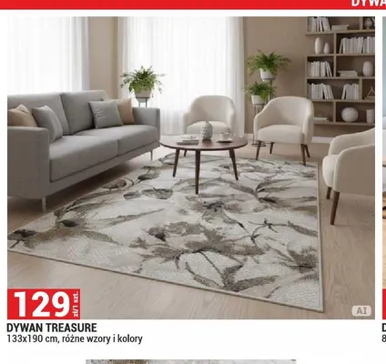 Dywan Treasure 133x190 cm promocja w Merkury Market