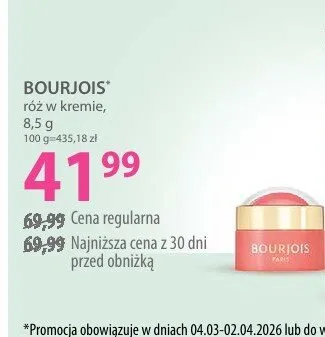 Róż w kremie Bourjois promocja w Hebe
