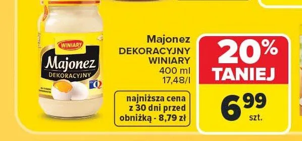 Majonez Dekoracyjny Winiary promocja w Carrefour