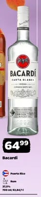 Rum Bacardi Carta Blanca promocja w Netto
