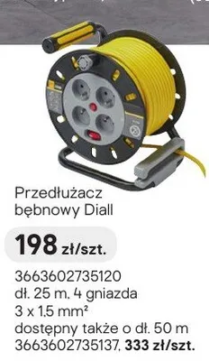 Przedłużacz bębnowy  promocja w Castorama