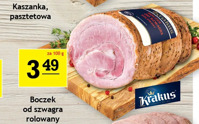 Boczek od szwagra rolowany Krakus promocja w Gram Market
