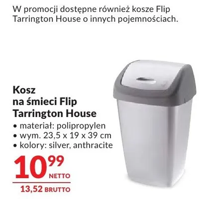 Kosz na śmieci Flip Tarrington House promocja w Makro