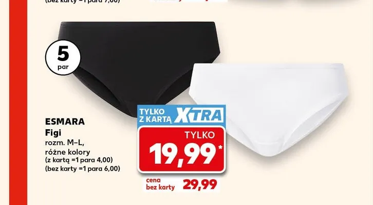 Figi damskie Esmara 5-pak promocja w Kaufland
