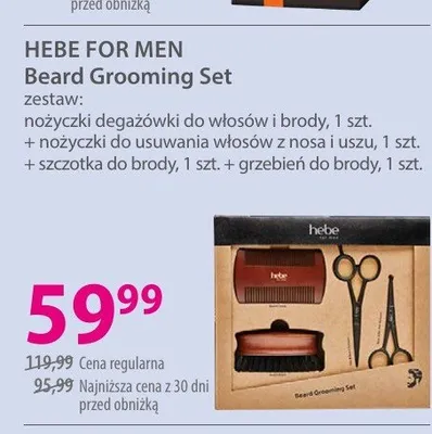Zestaw do brody HEBE FOR MEN Beard Grooming Set promocja w Hebe