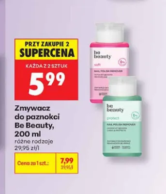 Zmywacz do paznokci Be Beauty Soft promocja w Biedronka