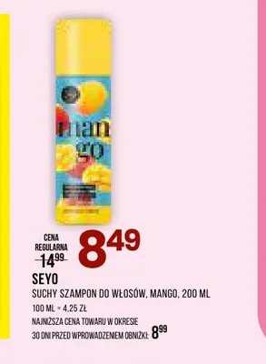 Suchy szampon do włosów Seyo Mango promocja w Drogerie Natura