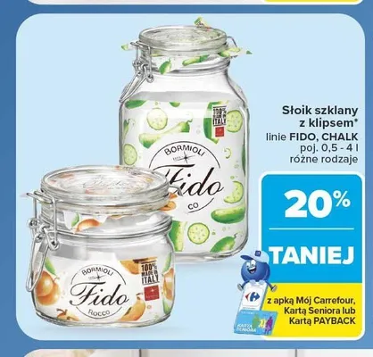 Słoik szklany z klipsem Bormioli Rocco Fido promocja w Carrefour