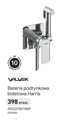 Bateria podtynkowa bidetowa Valvex Harris chrom promocja w Castorama