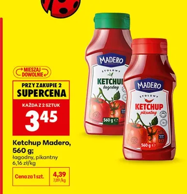 Ketchup łagodny Madero promocja w Biedronka