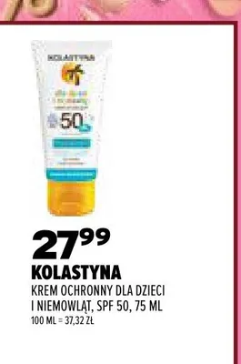 Krem ochronny dla dzieci i niemowląt Kolastyna SPF 50 promocja w Drogerie Natura
