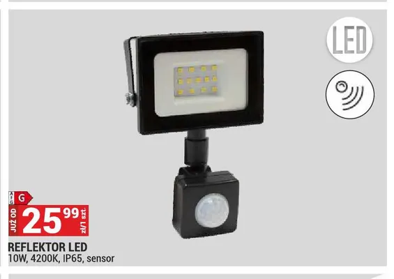 Reflektor LED sensor promocja w Merkury Market