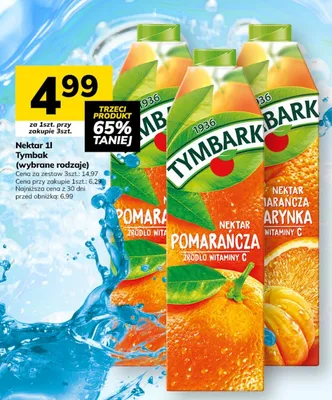 Nektar Tymbark Pomarańcza Nektarynka promocja w Hitpol