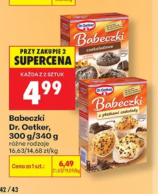Babeczki z płatkami czekolady Dr. Oetker promocja w Biedronka