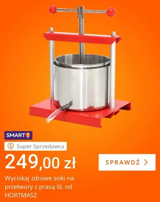 Prasa do soków Hortmasz 6 l promocja w Allegro