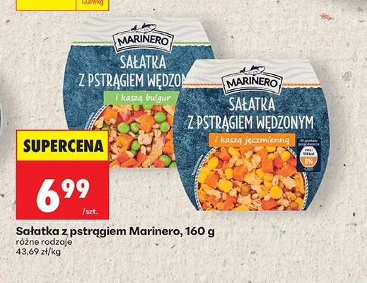 Sałatka z pstrągiem wędzonym i kaszą bulgur Marinero promocja w Biedronka