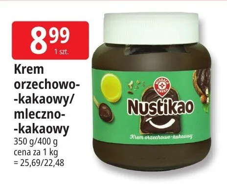 Krem orzechowo-kakaowy Nustikao promocja w Leclerc