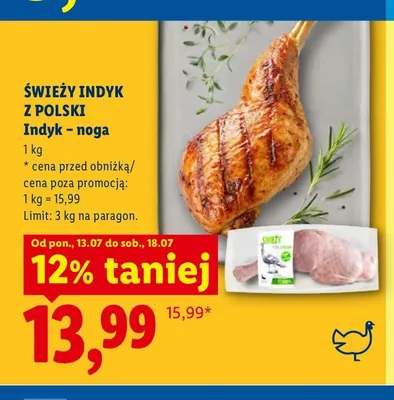 Indyk - noga Świeży Indyk promocja w Lidl