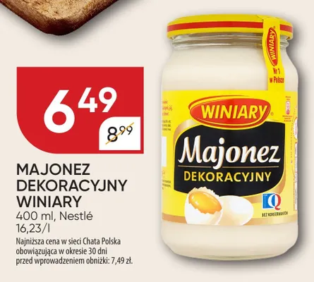 Majonez dekoracyjny promocja w Chata Polska