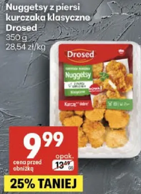 Nuggetsy z piersi kurczaka klasyczne Drosed promocja w Delikatesy Centrum