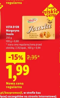 Margaryna Joasia Vita D'Or promocja w Lidl