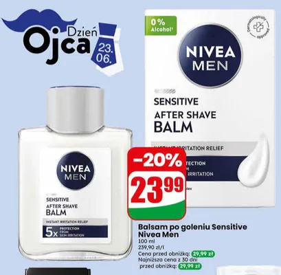 Balsam po goleniu Sensitive Nivea Men promocja w Dino