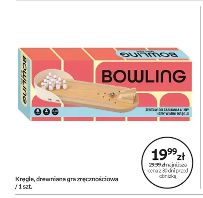 Drewniana gra zręcznościowa kręgle promocja w Empik