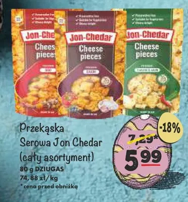 Przekąska serowa J'on Chedar (cały asortyment) promocja w Arhelan