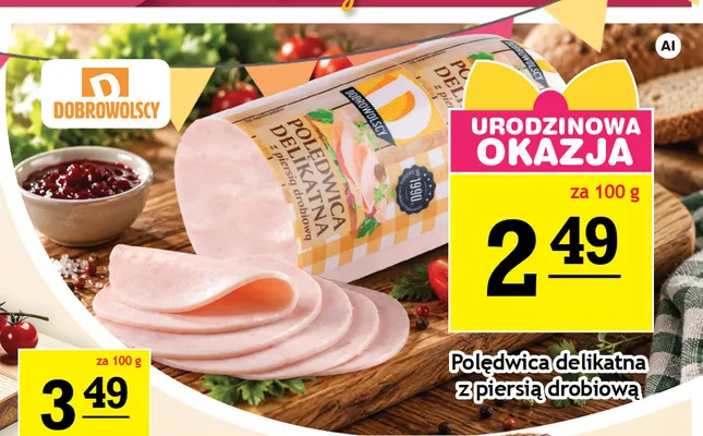 Polędwica delikatna z piersią drobiową Dobrowolscy promocja w Gram Market