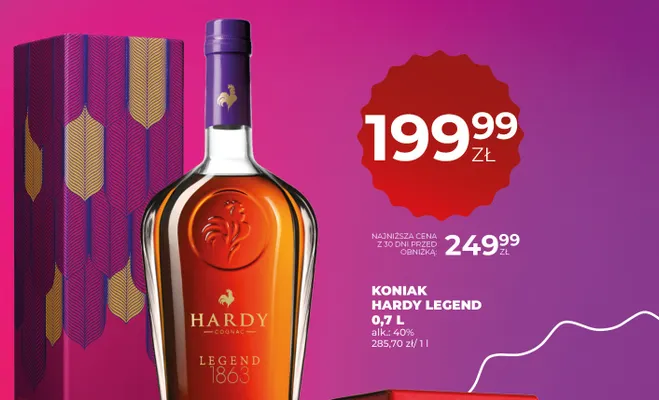 Koniak Hardy Legend promocja w Duży Ben