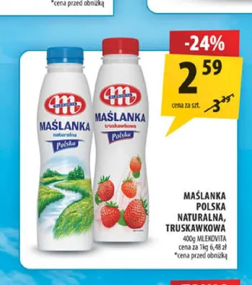 Maślanka Polska truskawkowa promocja w Arhelan