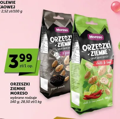 Orzeszki ziemne Moreso Pepper Peanuts promocja w Groszek