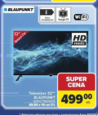 Telewizor 32" BLAUPUNKT 32HCT6000S promocja w Carrefour